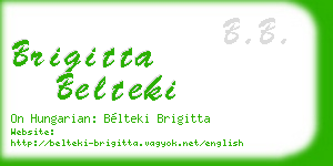 brigitta belteki business card